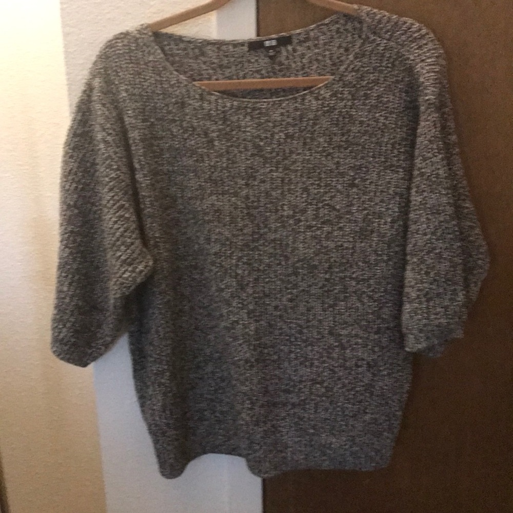 Green and cream crop sweater